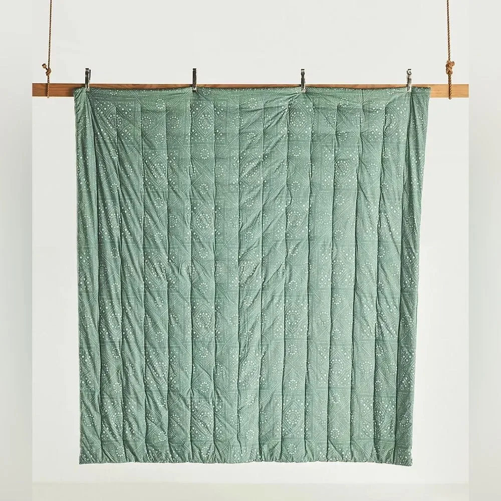 New Anthropologie Laurel Velvet Quilt Size King